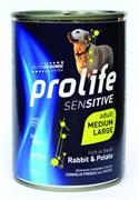 PROLIFE DOG UM SENSITIVE MEDIUM/LARGE CONIGLIO GR 400 NEW