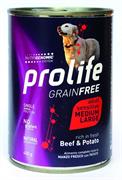 PROLIFE DOG UM GRAIN FREE MEDIUM/LARGE MANZO GR 400 NEW
