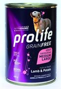 PROLIFE DOG UM GRAIN FREE MEDIUM/LARGE AGNELLO GR 400 NEW