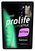 PROLIFE CAT UM LIFE BUSTE KITTEN SALMONE 12 X GR 85 NEW