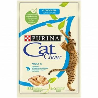 CAT CHOW BUSTE SALMONE/FAGIOLINI 26 X GR 85