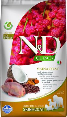 ND DOG QUINOA SKIN/COAT QUAGLIA/COCCO/CURCUMA KG 2,5