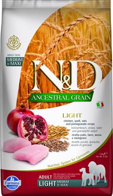 ND DOG ANCESTRAL MEDIUM/MAXI LIGHT POLLO/MELOGRANO KG 2,5