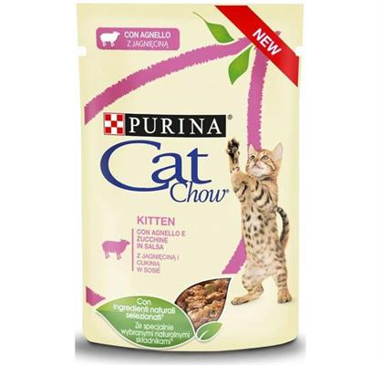 CAT CHOW BUSTE KITTEN AGNELLO/ZUCCHINE 26 X GR 85