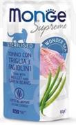 MONGE CAT SUPREME BUSTE STERIL TONNO/TRIGLIA/FAGIOLI 24 X GR 80