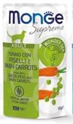 MONGE CAT SUPREME BUSTE TONNO/PISELLI/CAROTE 24 X GR 80