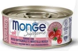 MONGE CAT SUPREME STERIL TONNO/RISO/MIRTILLO GR 80