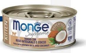 MONGE CAT SUPREME TONNO/RISO/COCCO GR 80