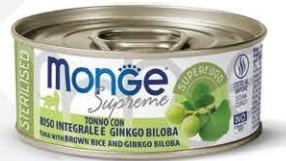 MONGE CAT SUPREME STERIL TONNO/RISO/GINKO GR 80