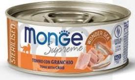 MONGE CAT SUPREME STERIL TONNO/GRANCHIO GR 80