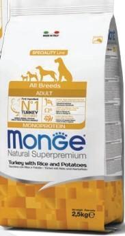 MONGE DOG TACCHINO/RISO/PATATE KG 2,5