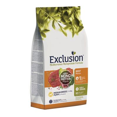 EXCLUSION MEDIT NOBLE MEDIUM PUPPY MANZO 12 KG