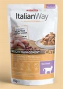 ITALIAN WAY CAT STERILIZED BUSTE 28 X GR 85 TACCHINO/MIRTILLI