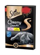 SHEBA CREAMY SNACKS 7 X GR 12 POLLO/SALMONE