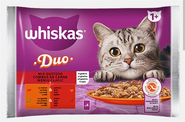 WHISKAS DUO MIX GUSTOSO 4 X GR 85