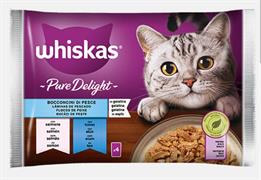 WHISKAS PURE DELIGHT BOCCONI PESCE 4 X GR 85