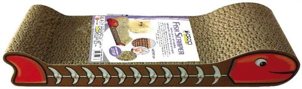 TIRAGRAFFI CARTONE FISH CM 44 C/CATNIP
