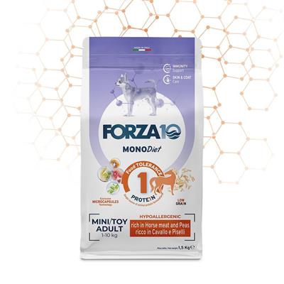 FORZA 10 DOG DIET LOW GRAIN MINI/TOY CAVALLO/PISELLI KG 1,5