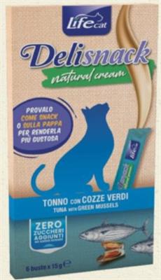 LIFECAT DELI SNACK CREAM GR 90 TONNO