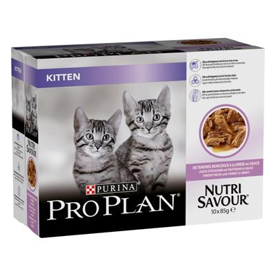 PRO PLAN CAT BUSTE MULTIPACK KITTEN TACCHINO SALSA 10XGR 85