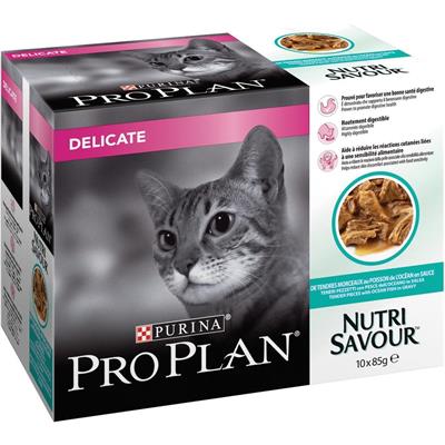 PRO PLAN CAT BUSTE MULTIPACK DELICATE PESCE 10XGR 85