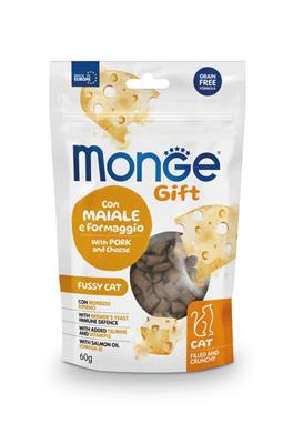 MONGE GIFT CAT FILLED CRUNCHY APPETITO DIFFICILE MAIALE/FORMAGGIO GR