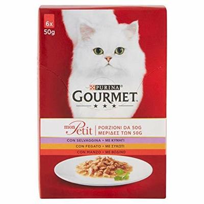 GOURMET MON PETIT CARNI SELVAGGINA/FEGATO/ MANZO GR 50X6