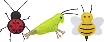 TX INSETTI IN FELTRO CON CATNIP CM 11