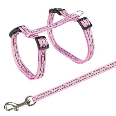 TX PETTORINA CON GUINZAGLIO GATTO CM 27-46 MT 1,20