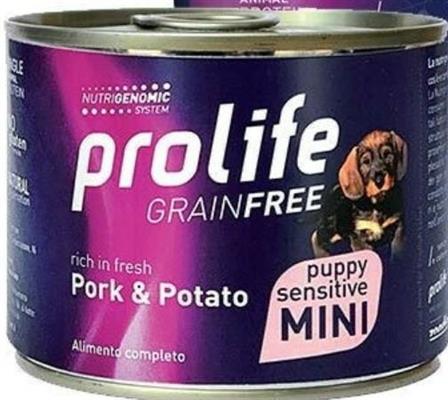 PROLIFE DOG UM GRAIN FREE PUPPY MINI MAIALE/PATATE GR 200