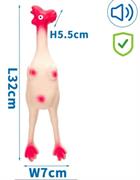 NOBLEZA POLLO GIOCATTOLO IN LATTICE BEIGE