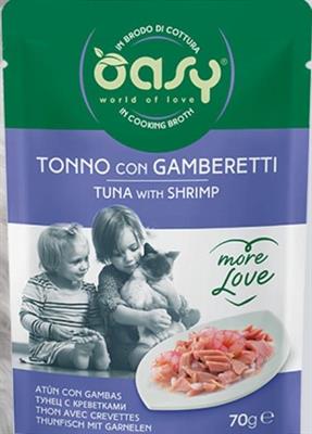 OASY MORE LOVE CAT BUSTE TONNO/GAMBERETTI 24 X GR 70