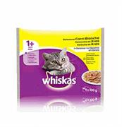 WHISKAS ADULT 1+ CARNI BIANCHE GELATINA 4 X GR 100
