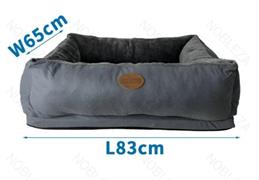 NOBLEZA CUCCIA IN SPUGNA GRIGIA CON FONDO ANTI-SCIVOLO ECO-PELLE