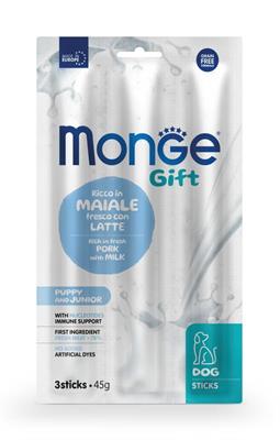 MONGE GIFT DOG STICKS PUPPY MAIALE/LATTE GR 45