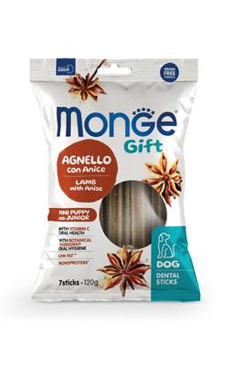 MONGE GIFT PUPPY DENTAL STICKS AGNELLO/ANICE GR 210