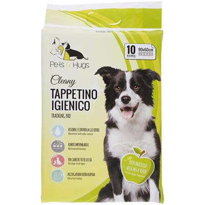 PET&HUGS CLEANY TAPPETINI IGIENICI MELA VERDE CM 60X90 PZ 10