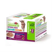 TRAINER NATURAL BUSTE CAT STERILIZED TACCHINO/MERLUZZO 12 X GR 85