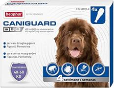 CANIGUARD DUO CANE 4 PIPETTE XLARGE 40/60 KG