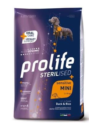 PROLIFE DOG STERILIZED SENSITIVE MINI ANATRA/RISO KG 2