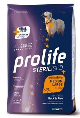 PROLIFE DOG STERILIZED SENSITIVE MEDIUM/LARGE ANATRA/RISO KG 10