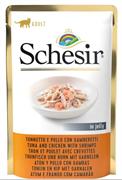 SCHESIR CAT BUSTE TONNETTO/POLLO/GAMBERETTI 12 X GR 85 NEW