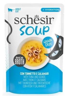 SCHESIR CAT SOUP TONNO/CALAMARI 12 X GR 40