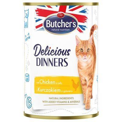 BUTCHER'S DELICIOUS DINNERS CAT CON POLLO JELLY GR 400