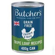 BUTCHER'S ORIGINAL DOG TRIPPA CON POLLO PATE' GR 400