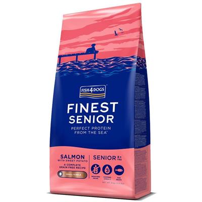 FISH4DOGS FINEST SENIOR SALMONE/PATATE (SMALL KIBBLE) KG 1,5