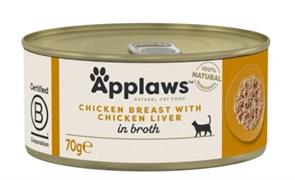 APPLAWS PETTO DI POLLO E FEGATO IN BRODO GR 70