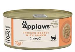 APPLAWS PETTO DI POLLO E GAMBERETTI IN BRODO GR 70