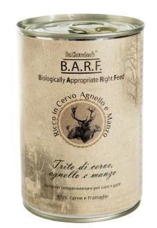 BARF DOG TRITO DI CERVO AGNELLO E MANZO GR 400