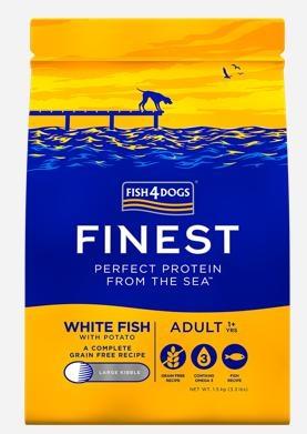 FISH4DOGS FINEST ADULT PESCE BIANCO/PATATE (LARGE KIBBLE) KG 1,5